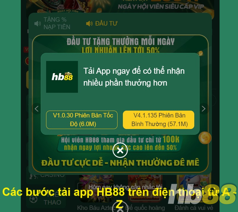 Các bước tải app HB88 trên điện thoại từ A - Z